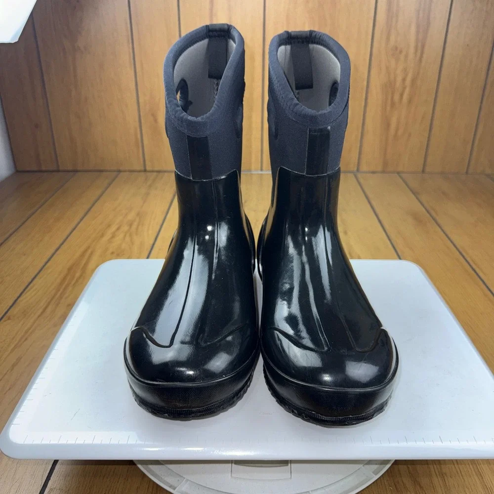 Bogs Classic Mid Handle Black Waterproof Insulated Rain Boots 60156-001 Womens 9